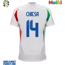 Italija Federico Chiesa #14 Gostujuci Dres EP 2024 Kratak Rukav